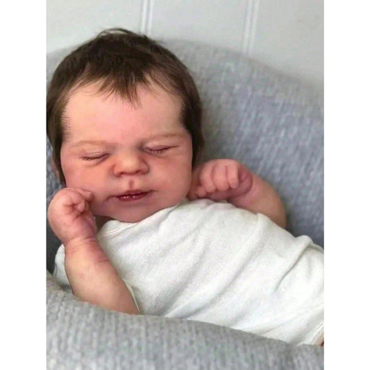 Reborn Realistic Doll with Soft Vinyl Body, 48 cm (19 inches), Featuring Hand-Painted 3D Skin and Veins; Cute Play House Toy, Birthday Gift (Includes a random selection of accessories, such as a pacifier, bottle, and clothing set)
