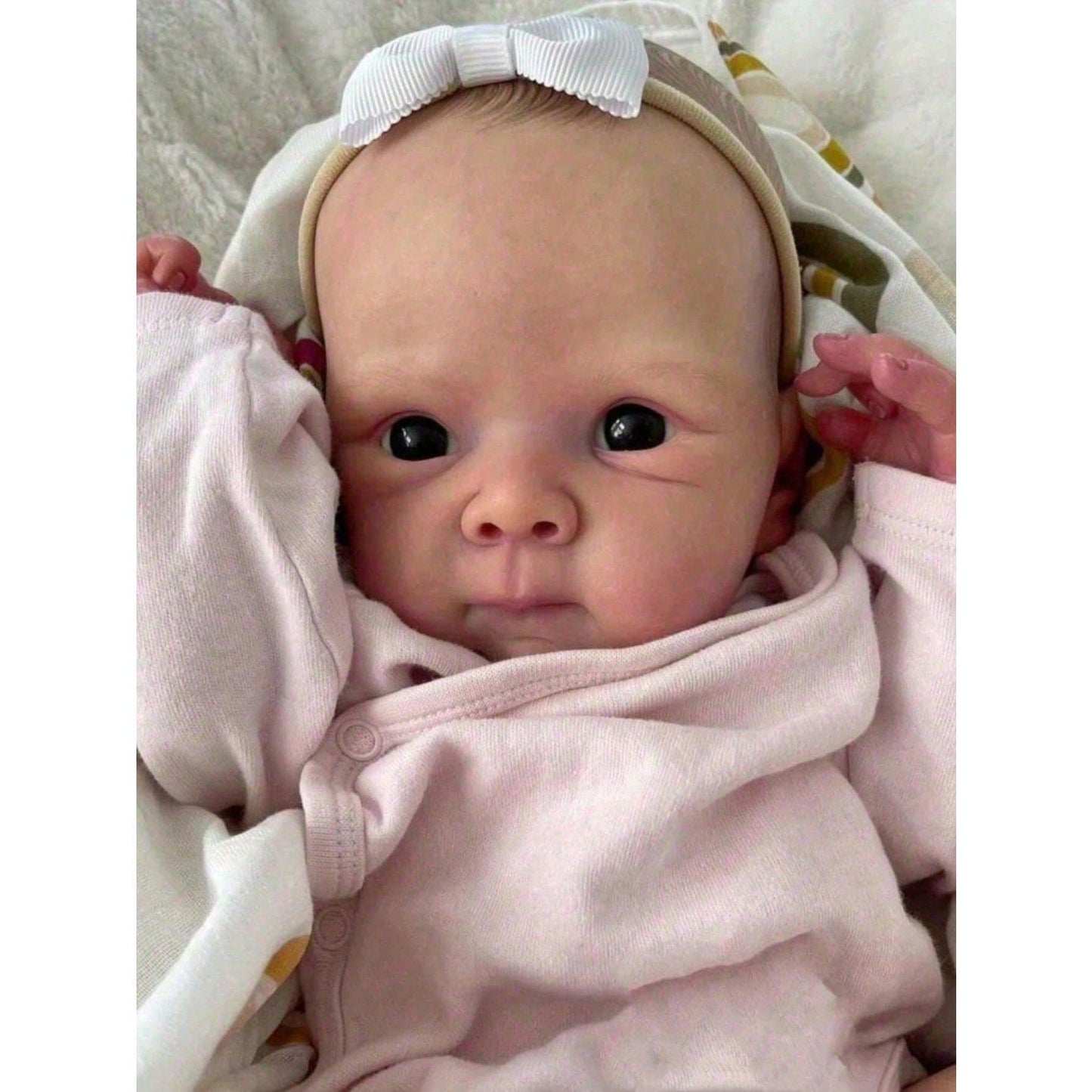 45 cm / 18-inch Sleeping Girl Reborn Baby Doll, Full Body Made of Soft Vinyl, 3D-Painted Skin with Visible Veins, Realistic Bathing Doll, Artistic Doll, and Birthday Gift