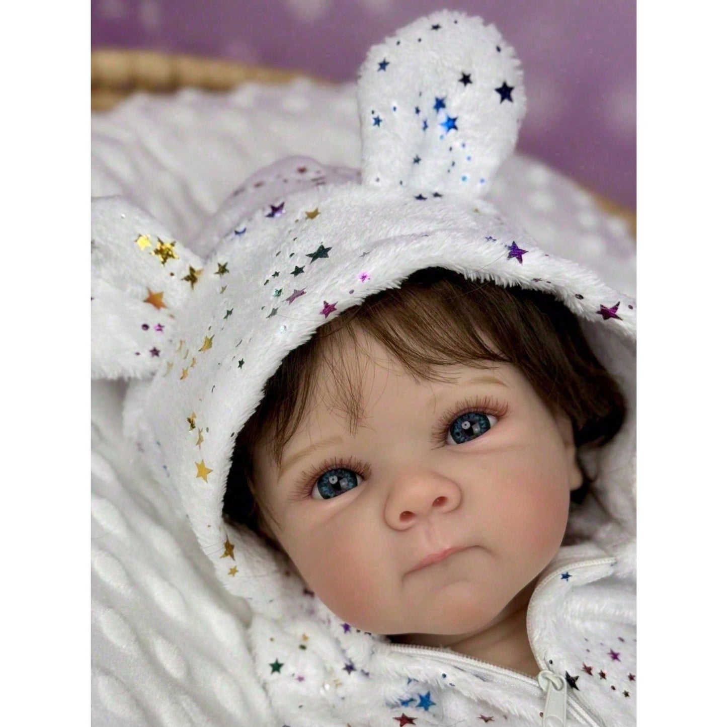Full-body vinyl reborn baby doll, 48 cm (19 inches), handmade, trendy birthday gift, toy for bath time, playing house, and bedtime, for children.