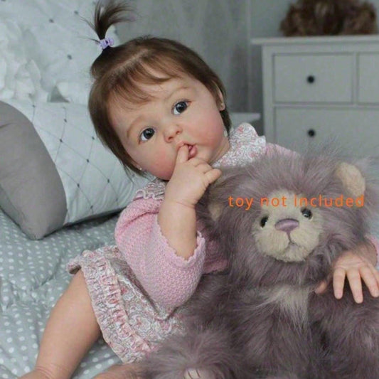 60 cm (24-inch) Reborn Baby Doll, 3D-painted skin with visible veins, vinyl, handmade for girls, little princess, artist's collection