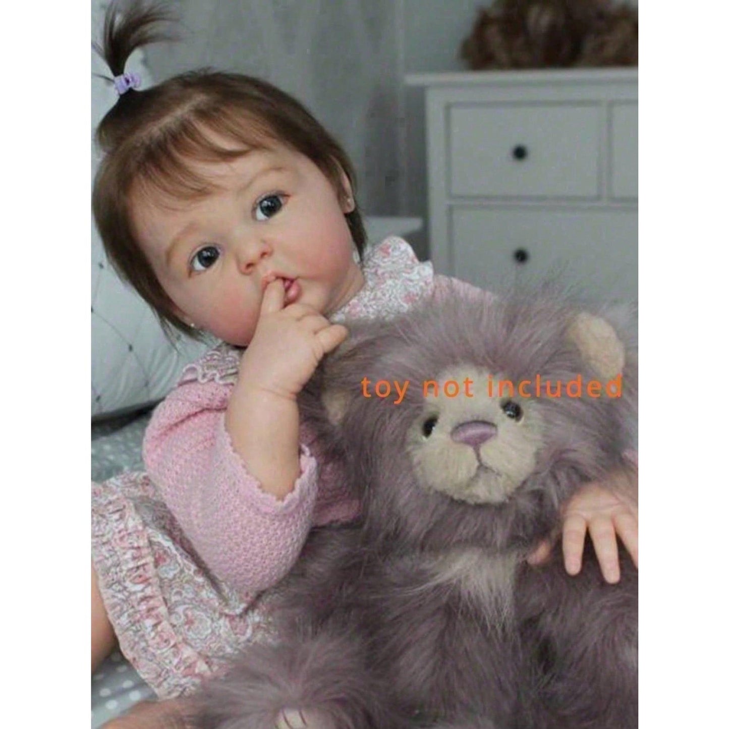 60 cm (24-inch) Reborn Baby Doll, 3D-painted skin with visible veins, vinyl, handmade for girls, little princess, artist's collection