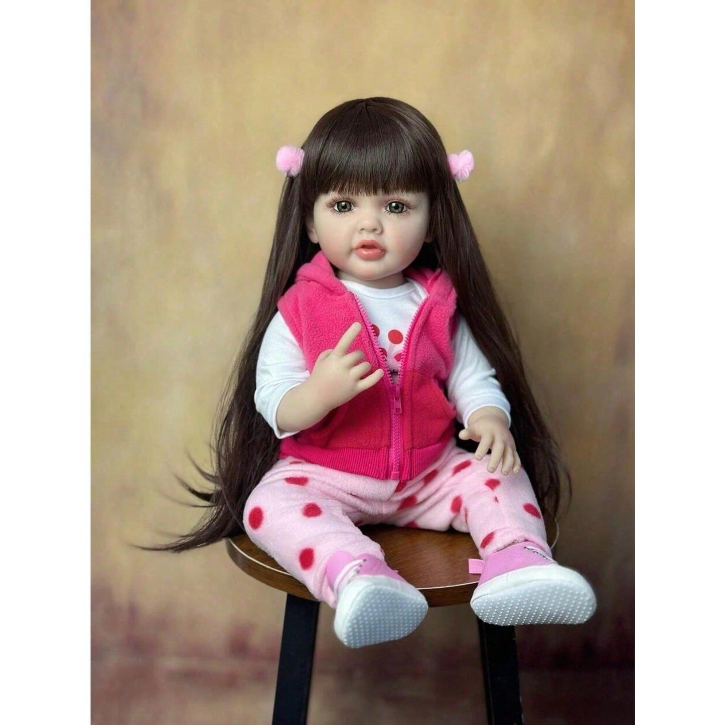 22inch 55cm Cuerpo Completo de Vinilo Bebé Reborn Muñeca Lifelike Bebe Recién Nacido Niña Precioso Regalo de Cumpleaños Vestir Juguete de Baño,Decoración del Hogar